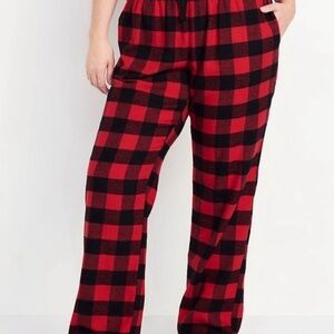 Old Navy Red and Black Plaid Pajama Pants